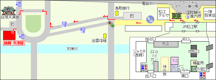 JR���]�w���玛�É��܂ł̒n�}